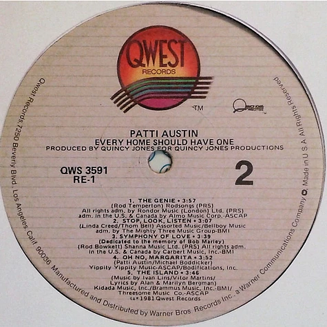 Quincy Jones Presents Patti Austin - Every Home Should Have One