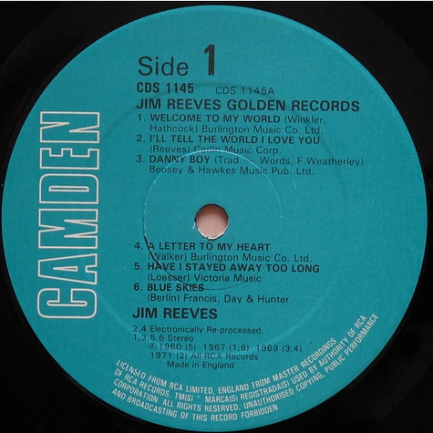 Jim Reeves - Jim Reeves' Golden Records