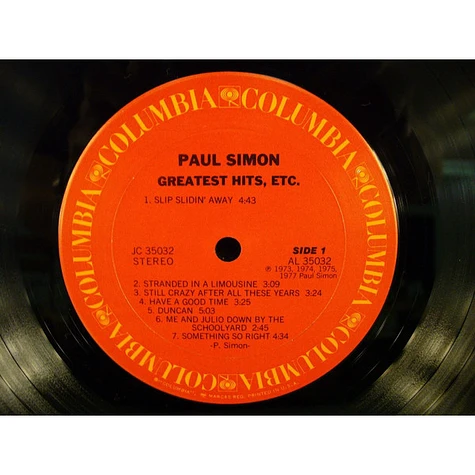 Paul Simon - Greatest Hits, Etc.