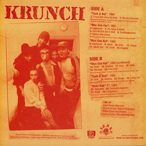 Krunch - Honänu - En Samling 1983/1989 Orange Vinyl Edition