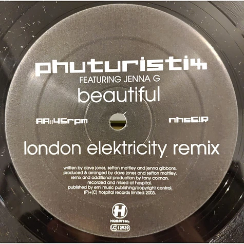 Zed Bias + DJ Injekta Present Phuturistix Featuring Jenna Gibbons - Beautiful (Remixed By London Elektricity + Nu:Tone)