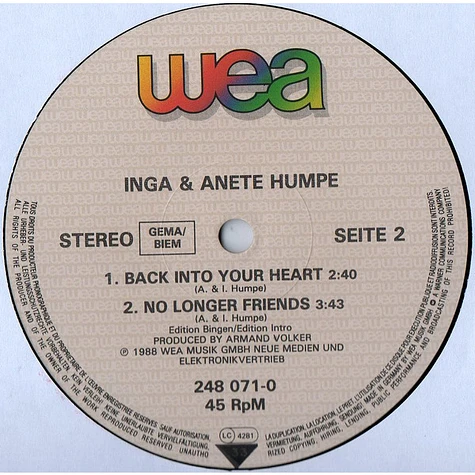 Humpe Humpe - No Longer Friends (Extended Version)