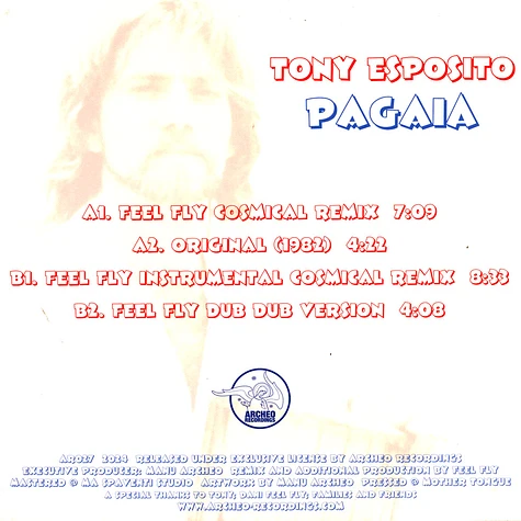 Tony Esposito - Pagaia (Feel Fly Versions) Black Vinyl Edition