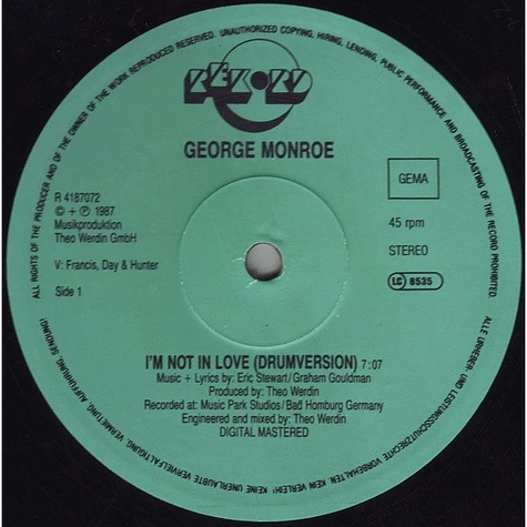 George Monroe - I'm Not In Love