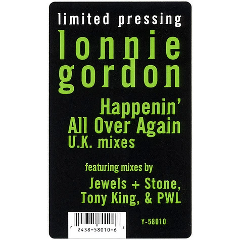 Lonnie Gordon - Happenin' All Over Again (U.K. Mixes)