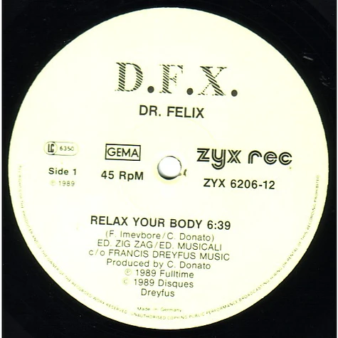 D.F.X., Dr. Felix - Relax Your Body