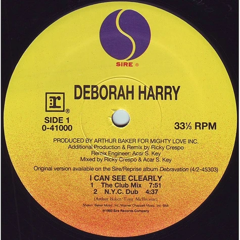 Deborah Harry - I Can See Clearly