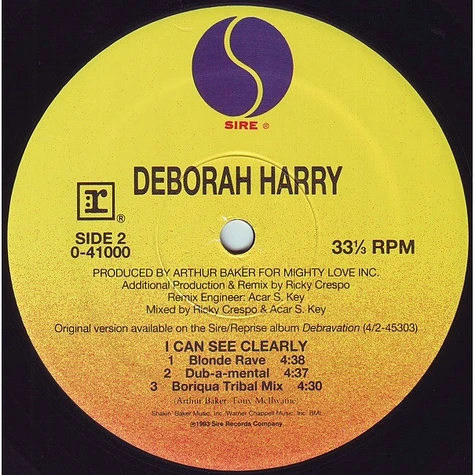 Deborah Harry - I Can See Clearly