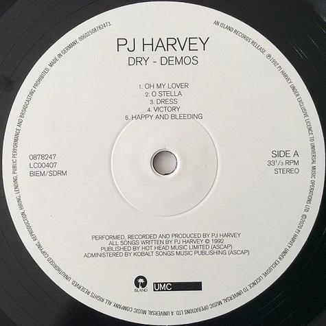 PJ Harvey - Dry - Demos