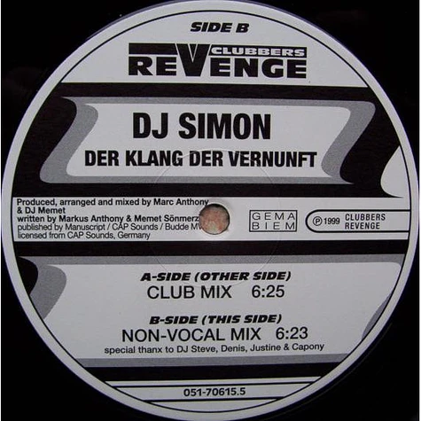 DJ Simon - Der Klang Der Vernunft