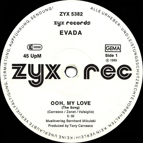 Evada - Ooh My Love (Love&Dance)