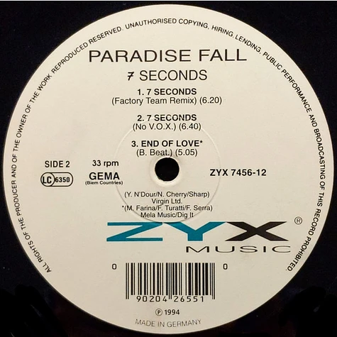 Paradise Fall - 7 Seconds