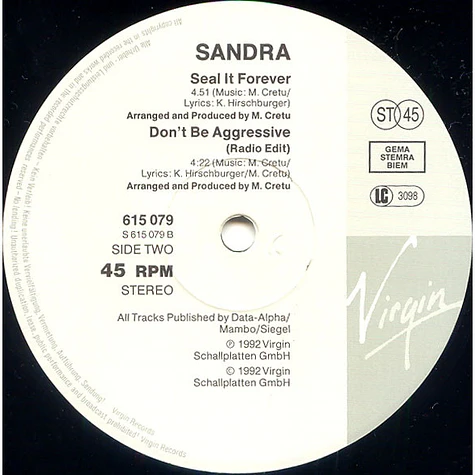 Sandra - Don't Be Aggressive