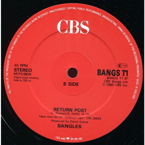 Bangles - Walking Down Your Street