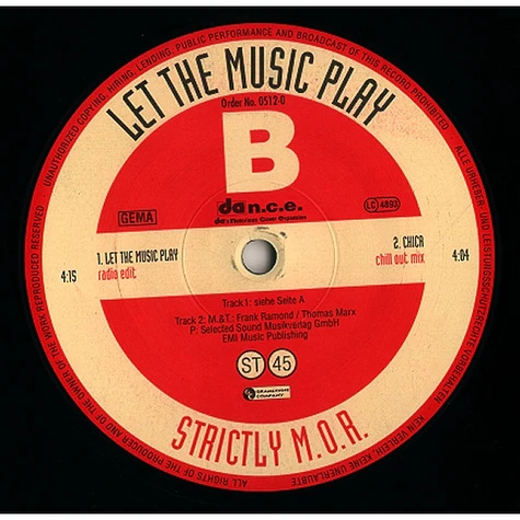 Strictly M.O.R. - Let The Music Play