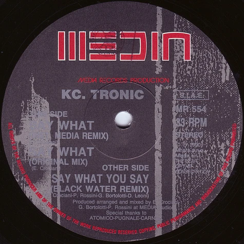 K.C. Tronic - Say What