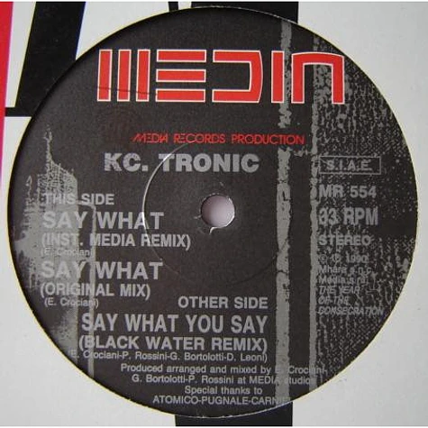 K.C. Tronic - Say What