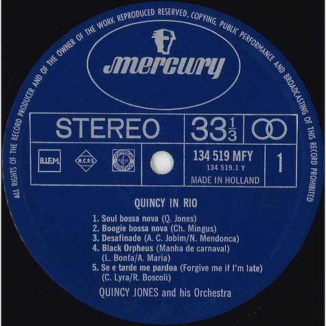 Quincy Jones And His Orchestra - Quincy In Rio