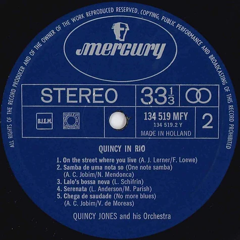 Quincy Jones And His Orchestra - Quincy In Rio