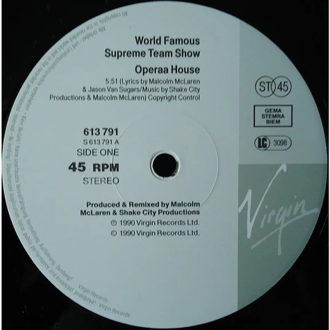 Malcolm McLaren Presents World's Famous Supreme Team - Operaa House • Aria On Air