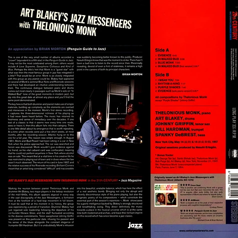 Art Blakey & The Jazz Messengers - With Thelonious Monk