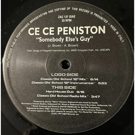 Ce Ce Peniston - Somebody Else's Guy