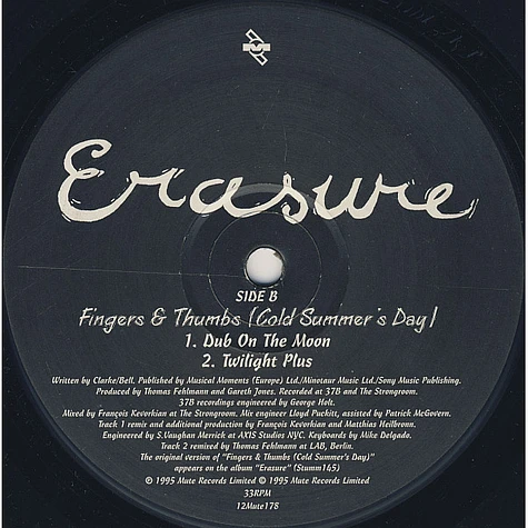 Erasure - Fingers & Thumbs (Cold Summer's Day)