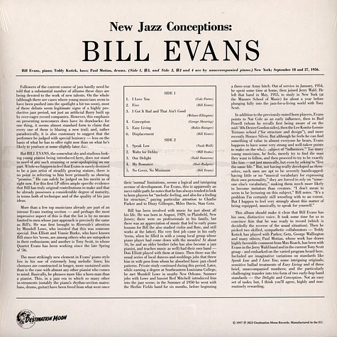 Bill Evans - New Jazz Conceptions