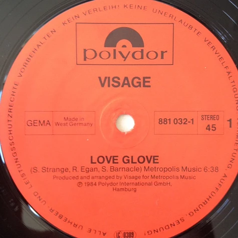 Visage - Love Glove