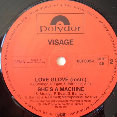 Visage - Love Glove