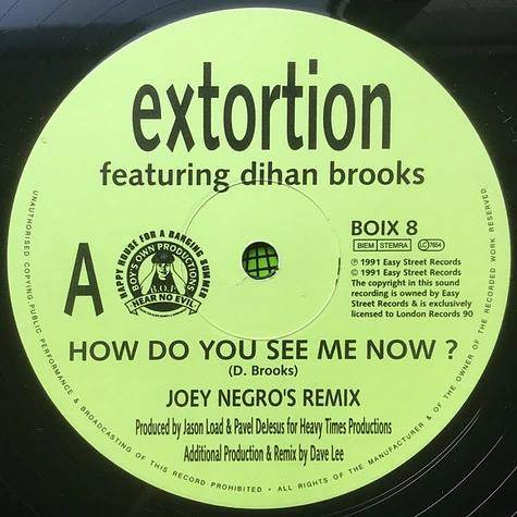 Extortion Featuring Dihan Brooks - How Do You See Me Now? (Joey Negro's Remix)