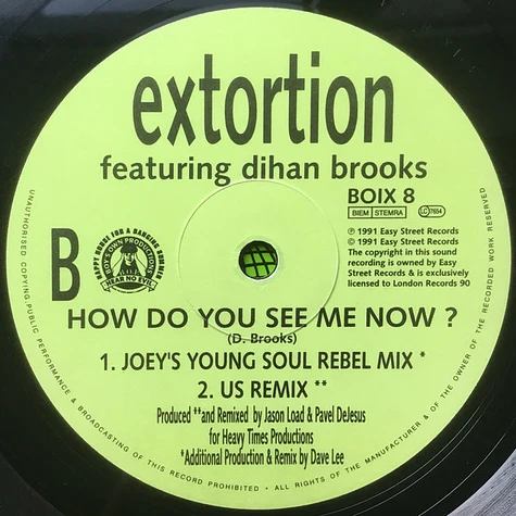 Extortion Featuring Dihan Brooks - How Do You See Me Now? (Joey Negro's Remix)