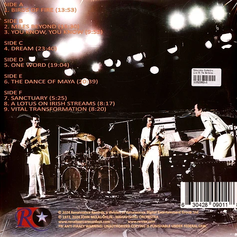 Mahavishnu Orchestra - Live At The Berkeley Community Theater, 1972 Clear Vinyl Edition