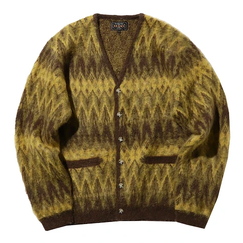 Beams Plus - Cardigan Double Jacquard Chevron Pattern