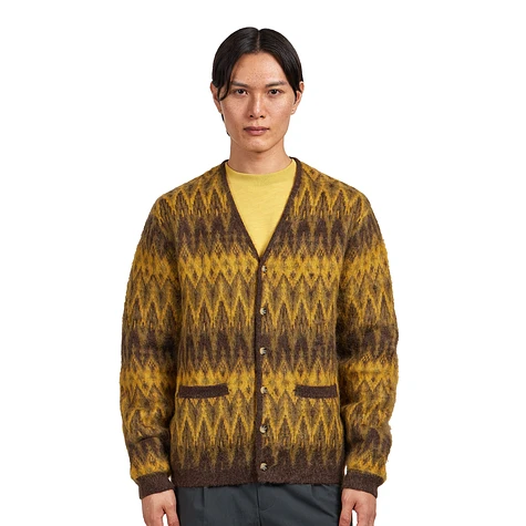 Beams Plus - Cardigan Double Jacquard Chevron Pattern