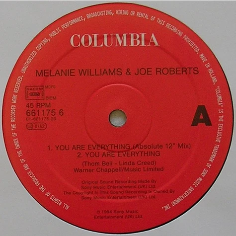 Melanie Williams & Joe Roberts - You Are Everything