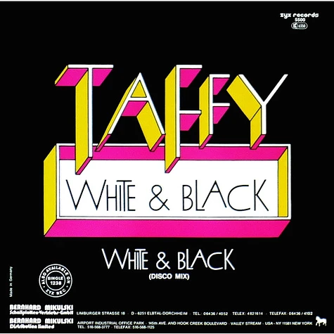 Taffy - White & Black