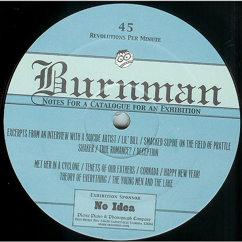 Burnman - Notes For A Catalogue For An Exhibition