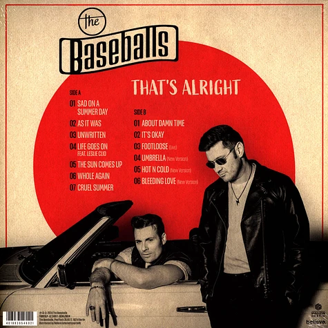 The Baseballs - That's Alright Black Vinyl Edition