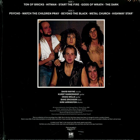 Metal Church - Live Black Vinyl Edition