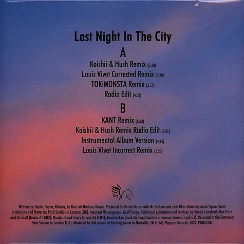 Duran Duran Featuring Kiesza - Last Night In The City