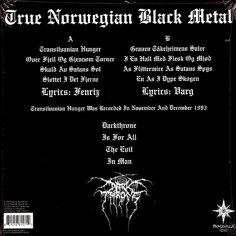 Darkthrone - Transilvanian Hunger 30th Anniversary Corona Vinyl Edition