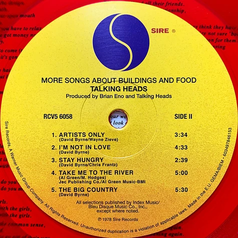 Talking Heads - More Songs About Buildings And Food