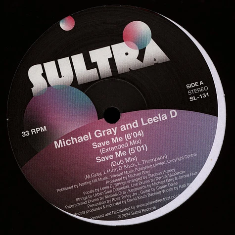 Micheal Gray Feat. Leela D & Tatiana Owens - Save Me / Ivy