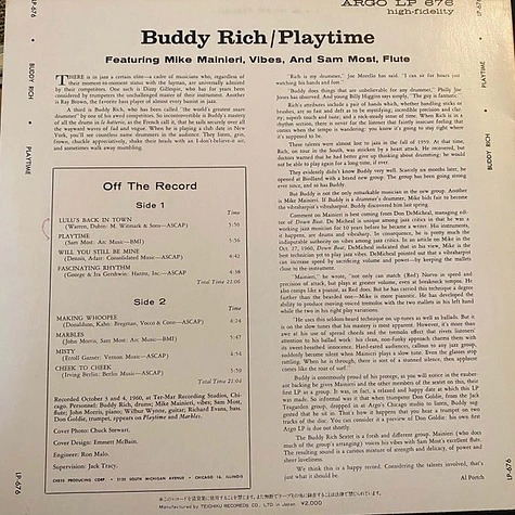 Buddy Rich & His Buddies - Playtime