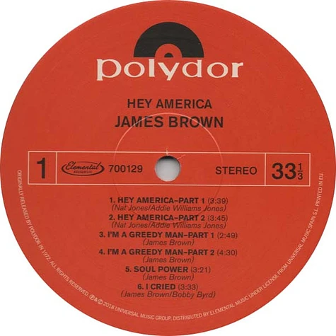 James Brown - Hey America