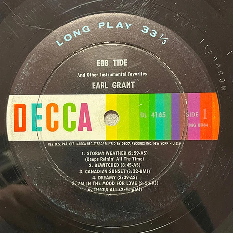 Earl Grant - Ebb Tide And Other Instrumental Favorites