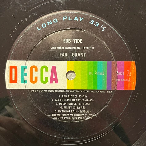 Earl Grant - Ebb Tide And Other Instrumental Favorites