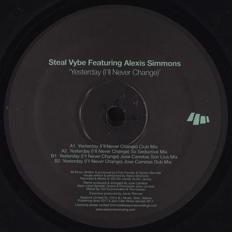 Steal Vybe Featuring Alexis Simmons - Yesterday (I'll Never Change)