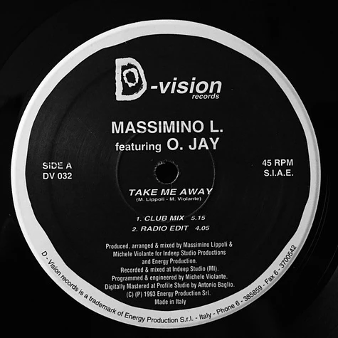 Massimino Lippoli Featuring Orlando Johnson - Take Me Away